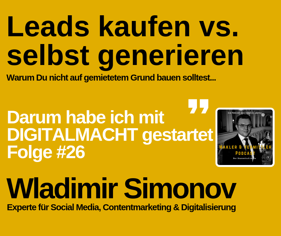 #26 Wie Du Deine eigenen Leads generierst und warum es gefährlich ist Leads zu kaufen