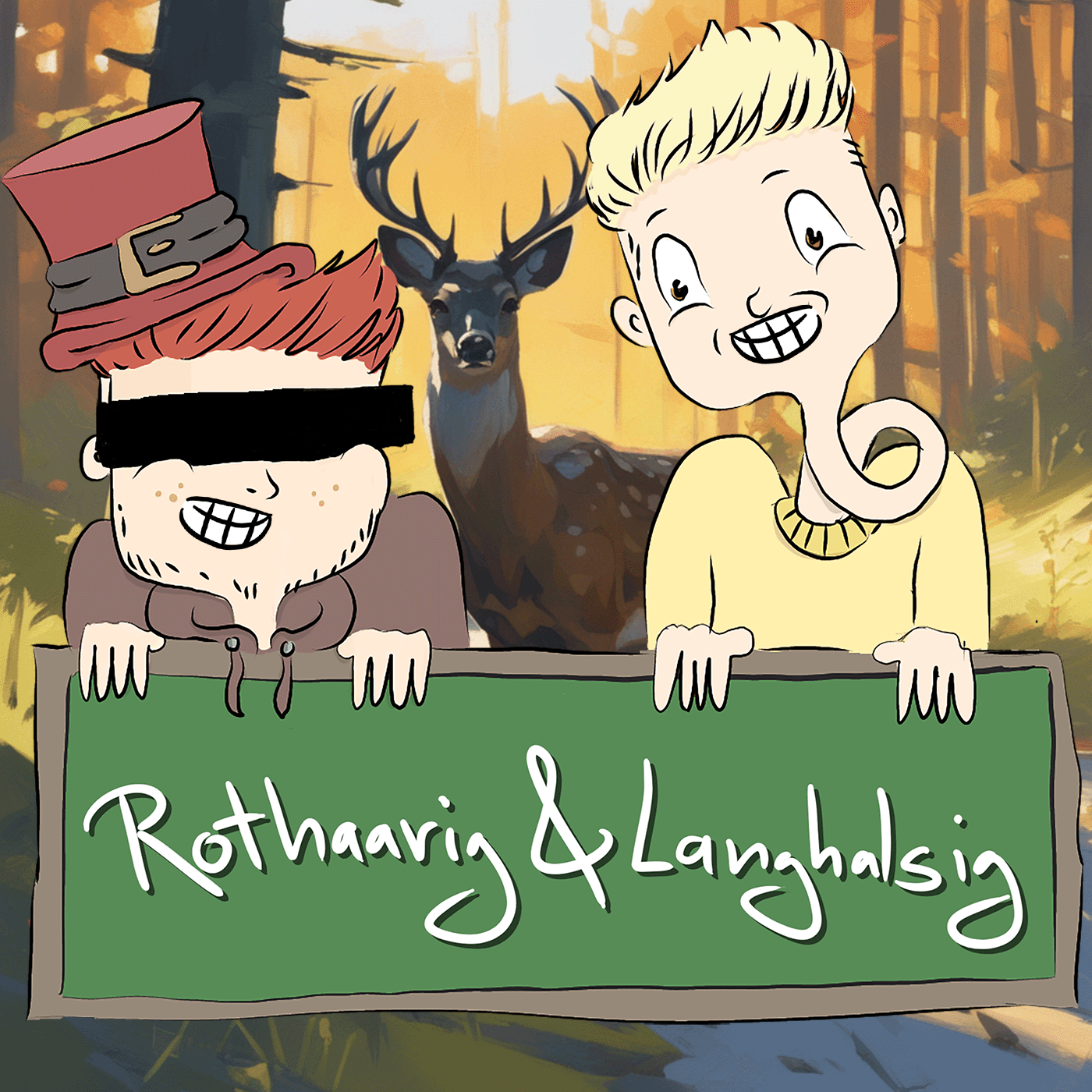 Rothaarig und Langhalsig
