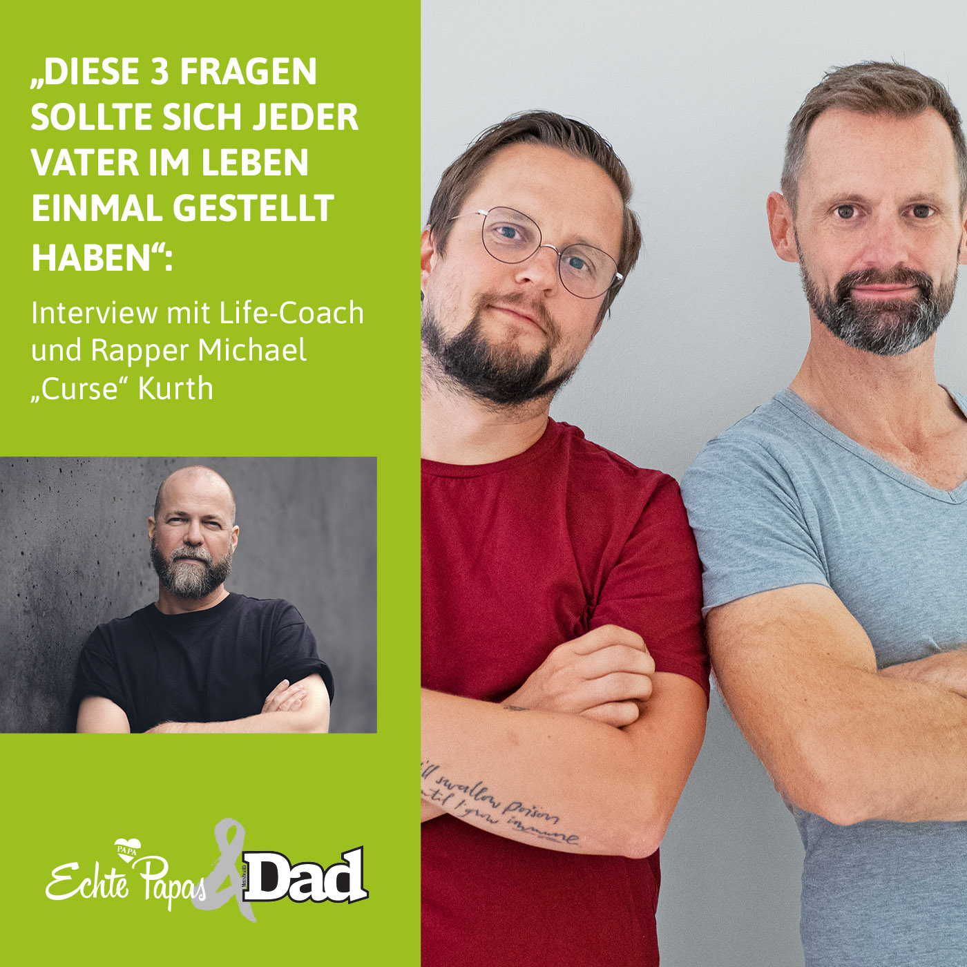 „Diese 3 Fragen sollte sich jeder Vater im Leben einmal gestellt haben“:  Interview mit Life-Coach und Rapper Curse