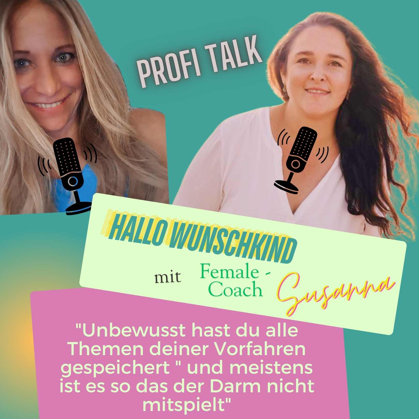 "Unbewusst hast du alle Themen deiner Vorfahren gespeichert " und "meistens ist es so das der Darm nicht mitspielt "