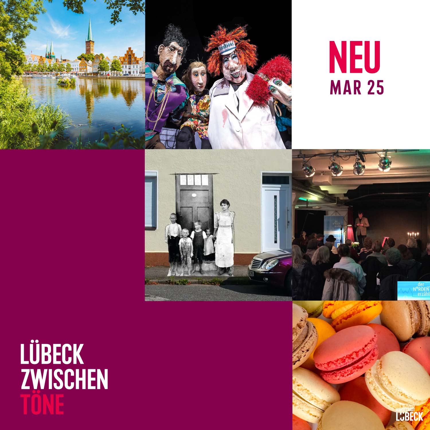 Erzählkunst, Macarons, Figurentheater und Kunst aus Milchtüten in Lübeck