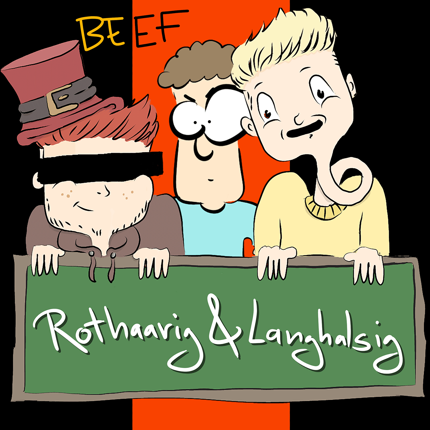 Rothaarig und Langhalsig