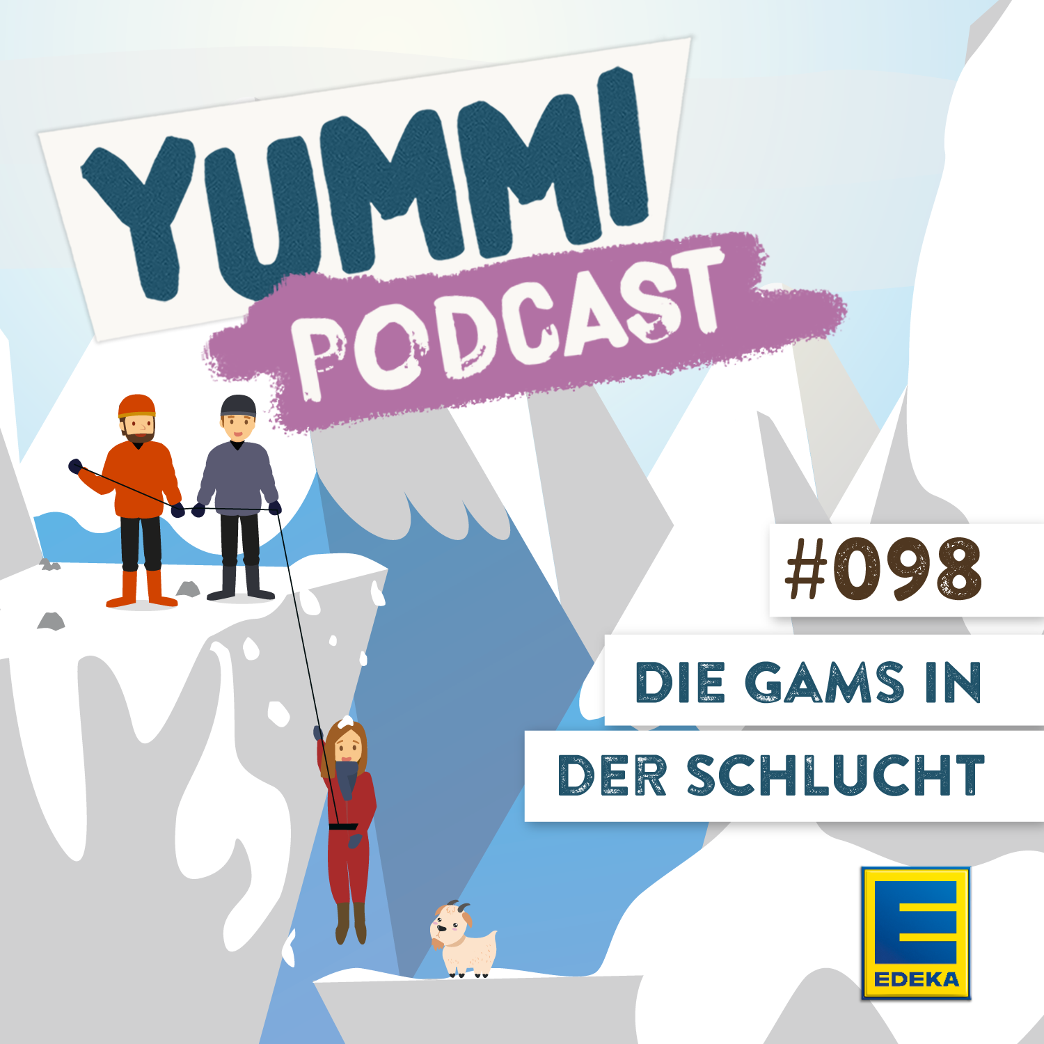 Die Gams in der Schlucht
