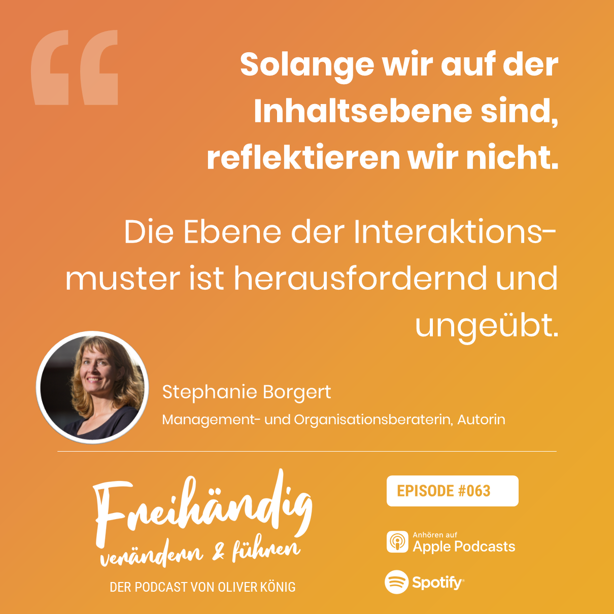 Freihändig verändern und führen