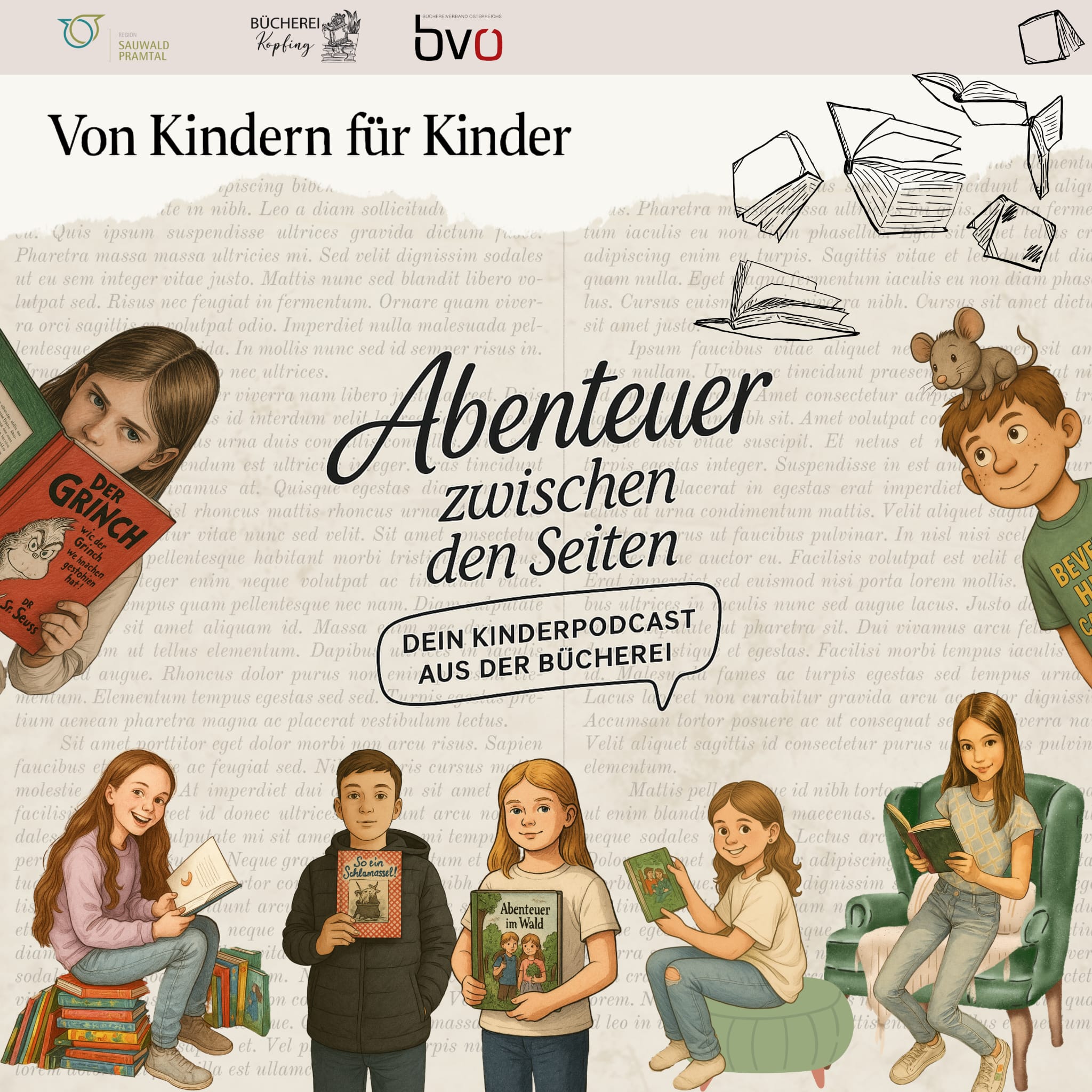 Abenteuer zwischen den Seiten, der Kinder Podcast aus der Bücherei