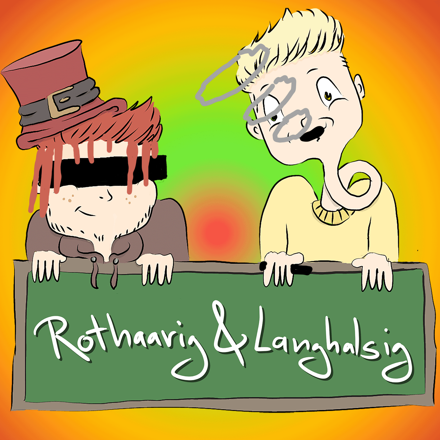 Rothaarig und Langhalsig