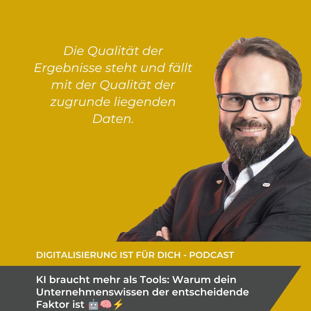 #381 - KI braucht mehr als Tools: Warum dein Unternehmenswissen der entscheidende Faktor ist 🤖🧠⚡ episode artwork