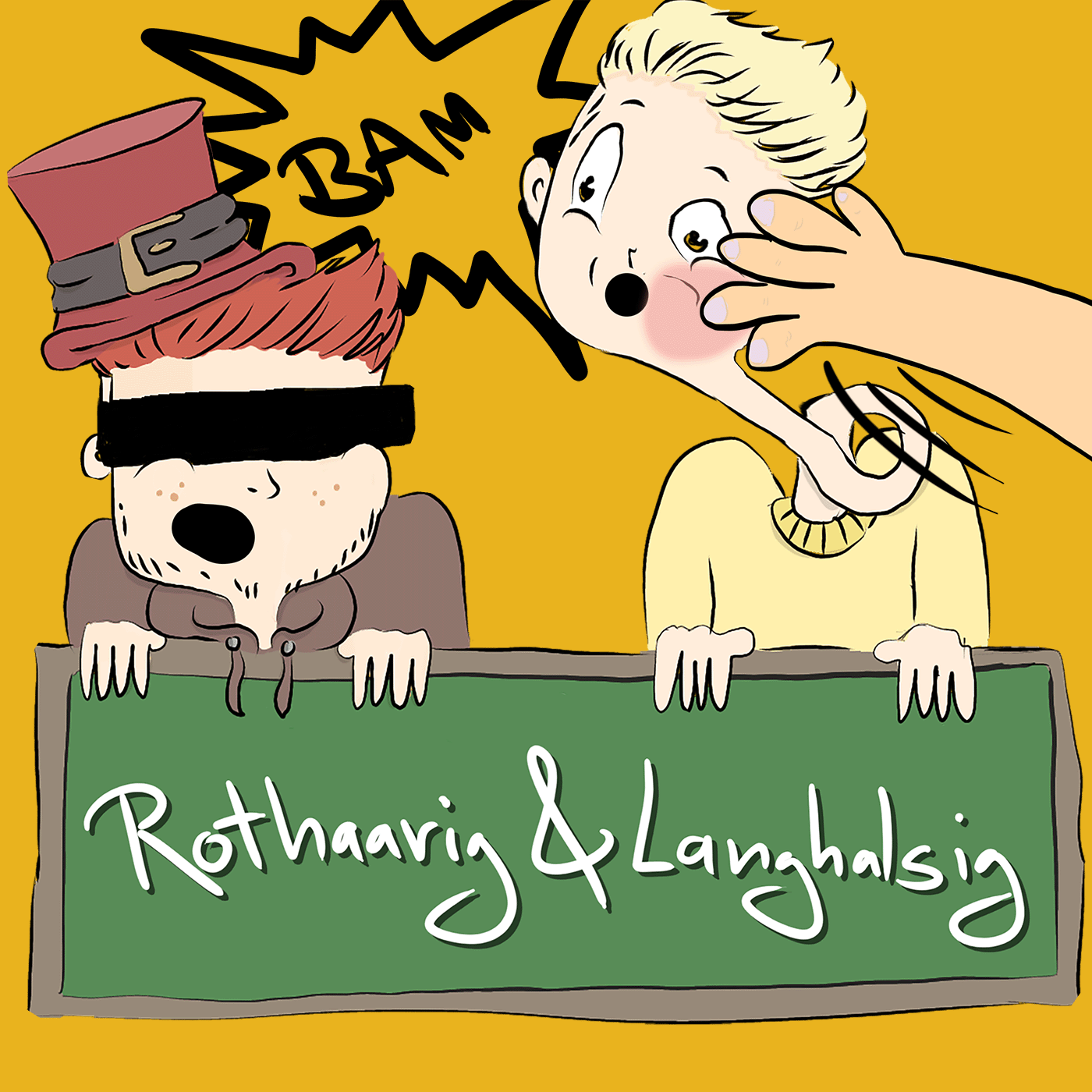Rothaarig und Langhalsig