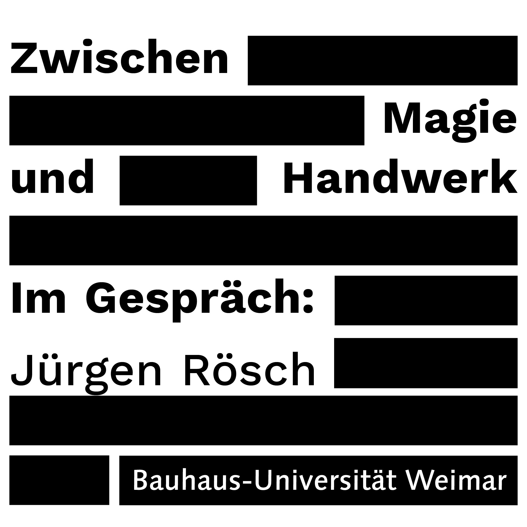 Zwischen Magie und Handwerk