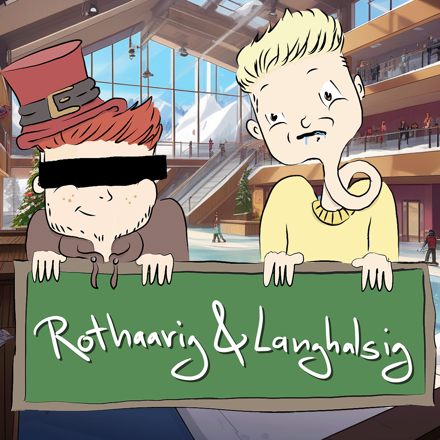 Rothaarig und Langhalsig