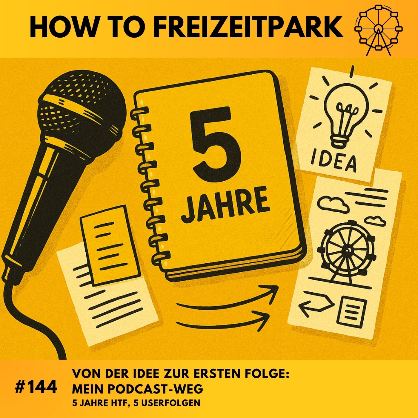 #144 - Von der Idee zur ersten Folge: Mein Podcast-Weg (5 Jahre HTF, 5 Userfolgen)