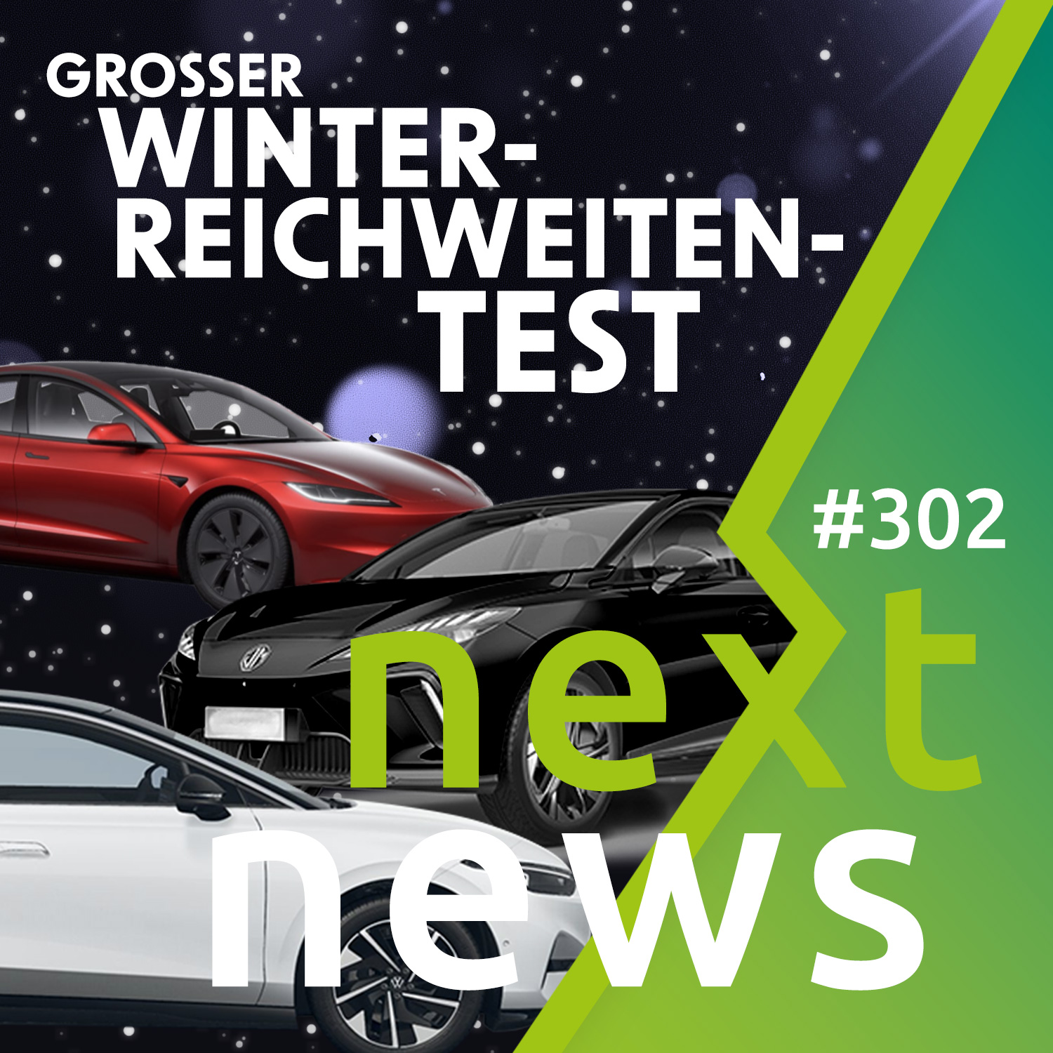 nextnews: Preiskampf geht los, 39ct Schnellladen, 25 E-Autos im Winter-Reichweiten-Test, DAT episode artwork