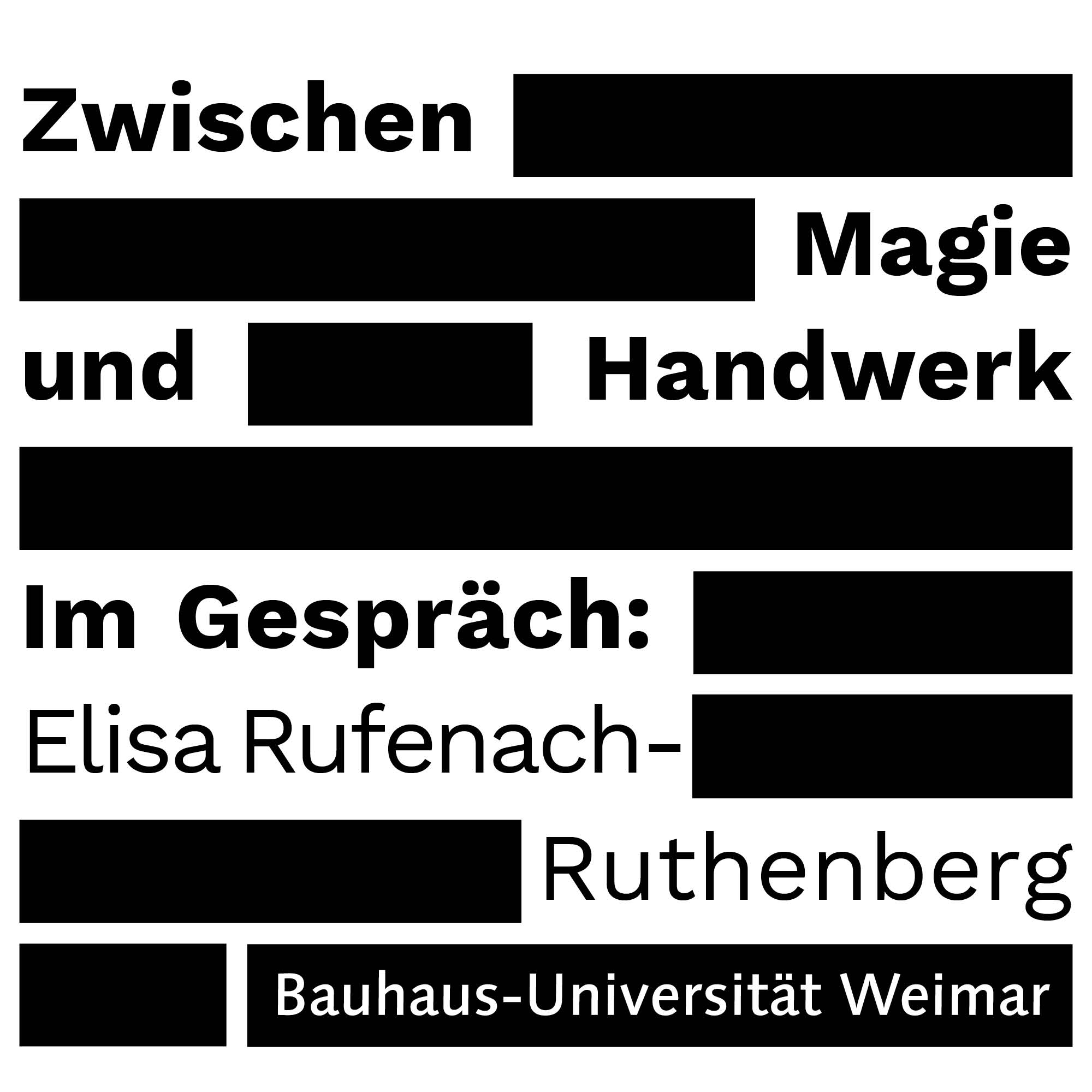 Zwischen Magie und Handwerk