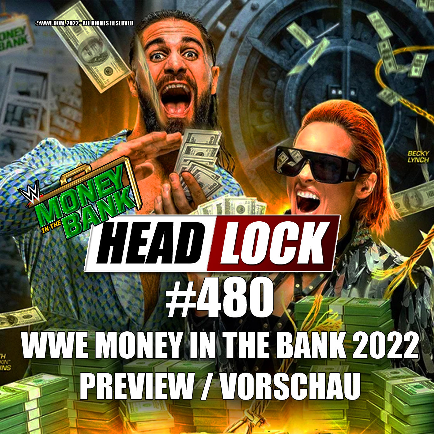 #480: WWE Money in the Bank 2022 (Preview / Vorschau) - WER HOLT SICH DIE KOFFER? episode artwork