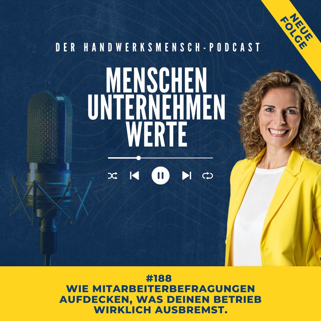 #188 Wie Mitarbeiterbefragungen aufdecken, was deinen Betrieb wirlkich ausbremst