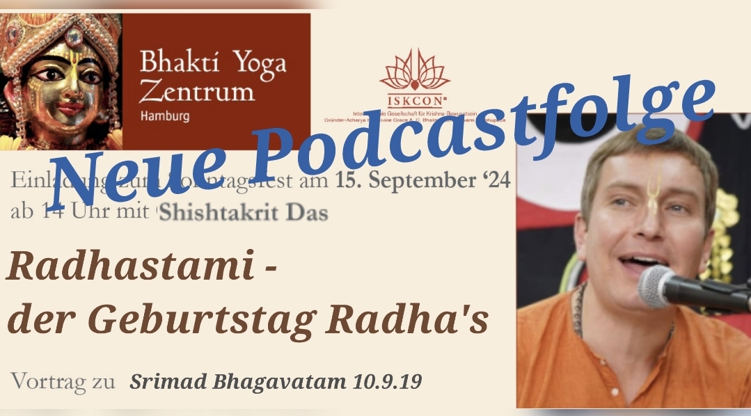 Radhastami - der Geburtstag Radha's – Srimad Bhagavatam 10.9.19 von Shishtakrit Das episode artwork