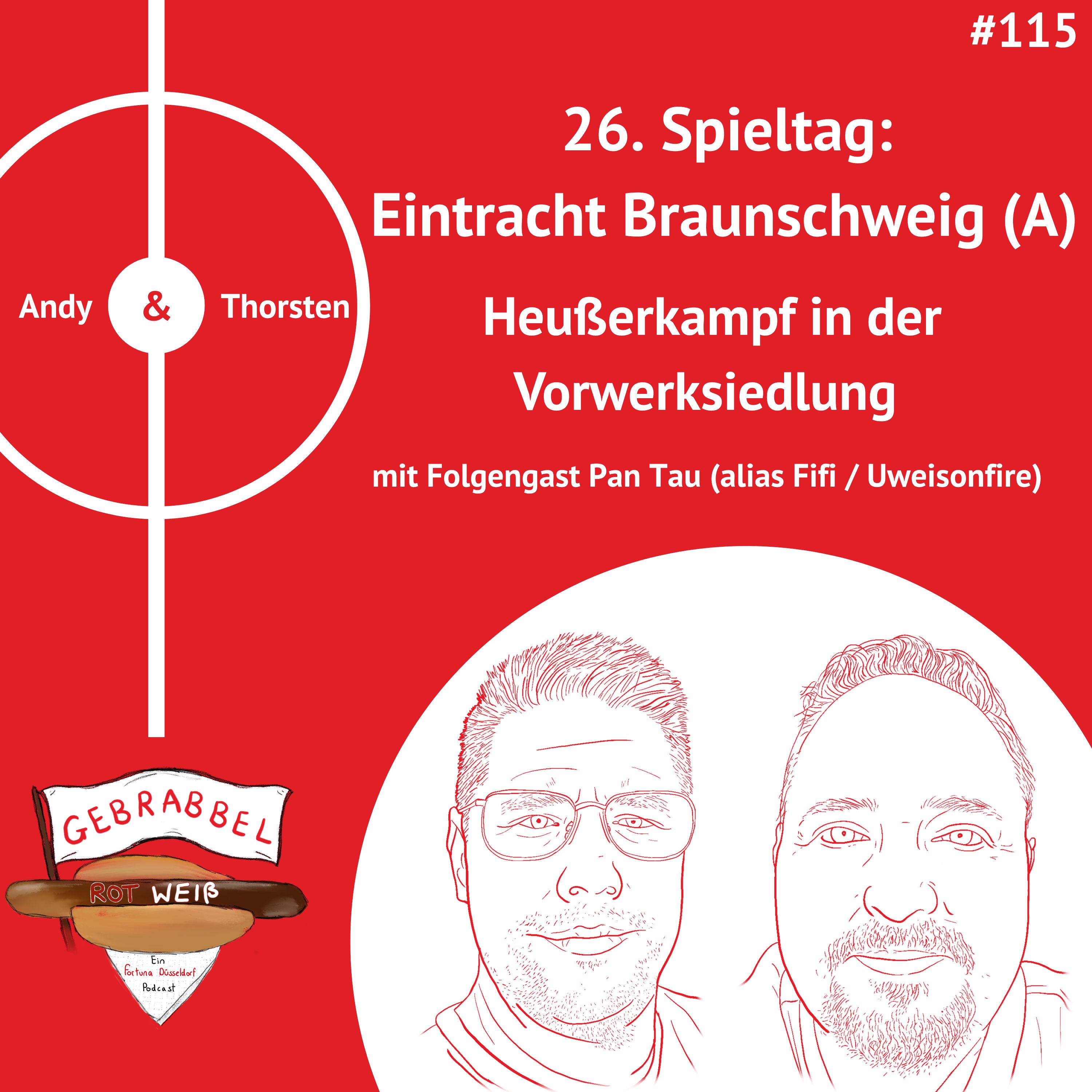 #115: 26. Spieltag: Eintracht Braunschweig (A) – Heußerkampf in der Vorwerksiedlung mit Folgengast Pan Tau episode artwork
