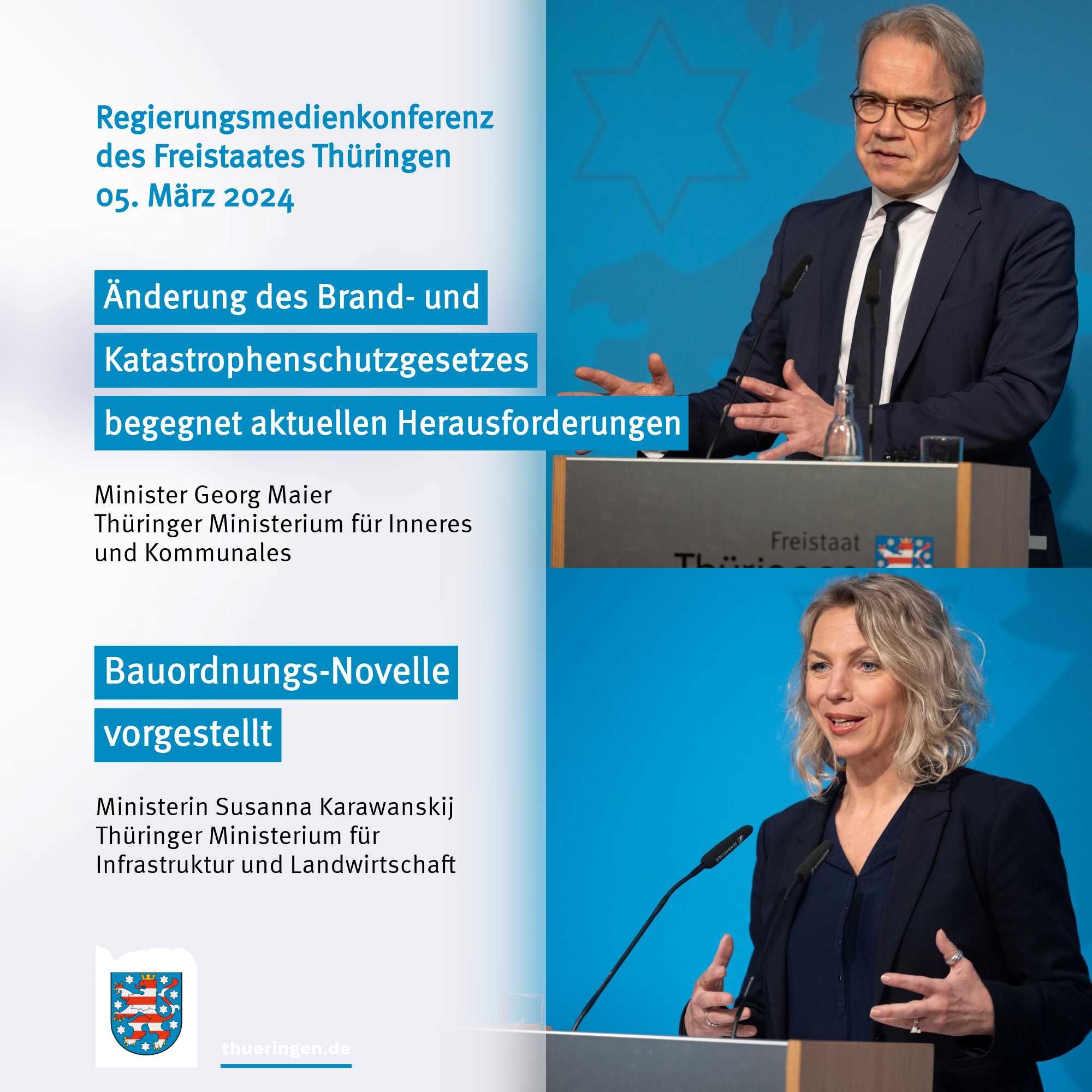 Regierungsmedienkonferenz des Freistaats Thüringen