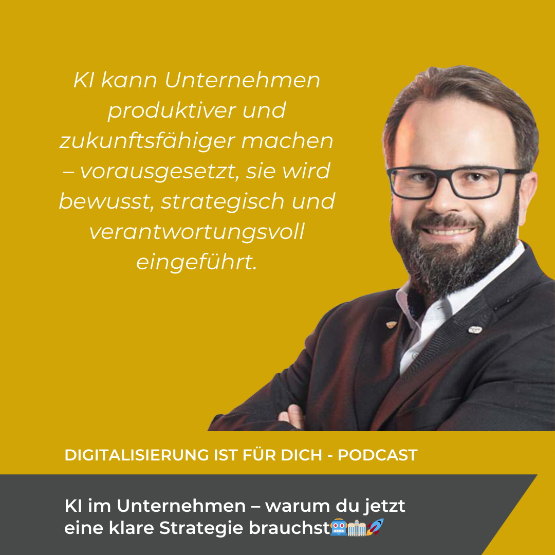 #340 - KI im Unternehmen – warum du jetzt eine klare Strategie brauchst🤖🏢🚀