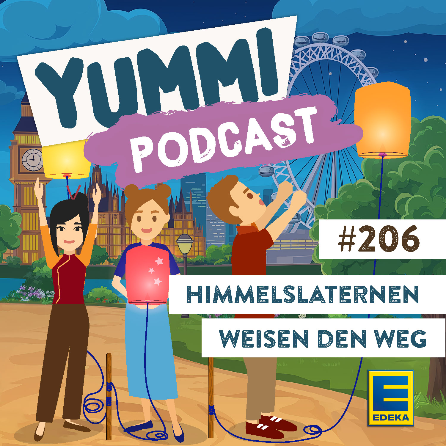 Himmelslaternen weisen den Weg