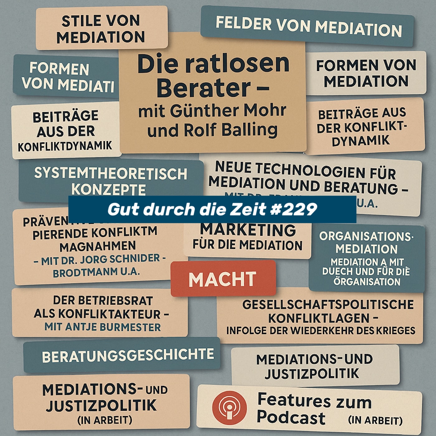 Gut durch die Zeit. Der Podcast rund um Mediation, Konflikt-Coaching und Organisationsberatung.