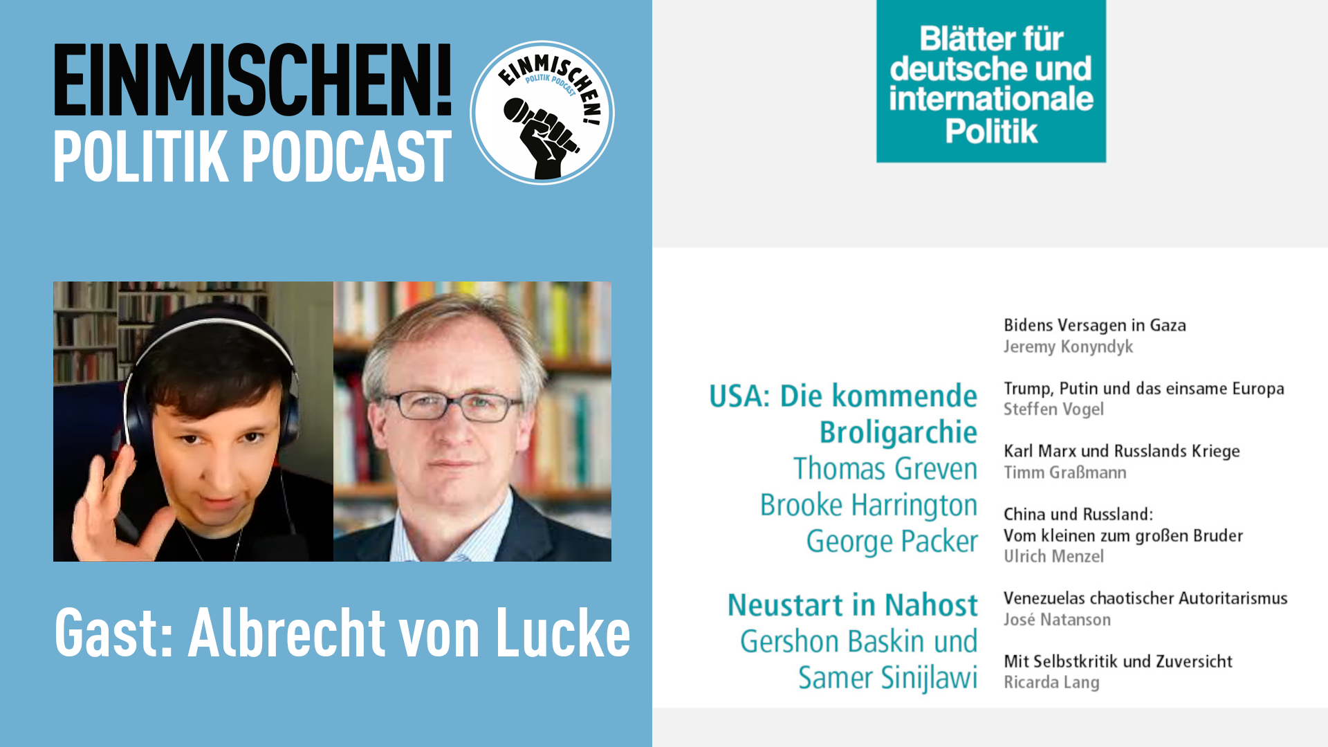 Zeit der Monster mit Albrecht von Lucke
