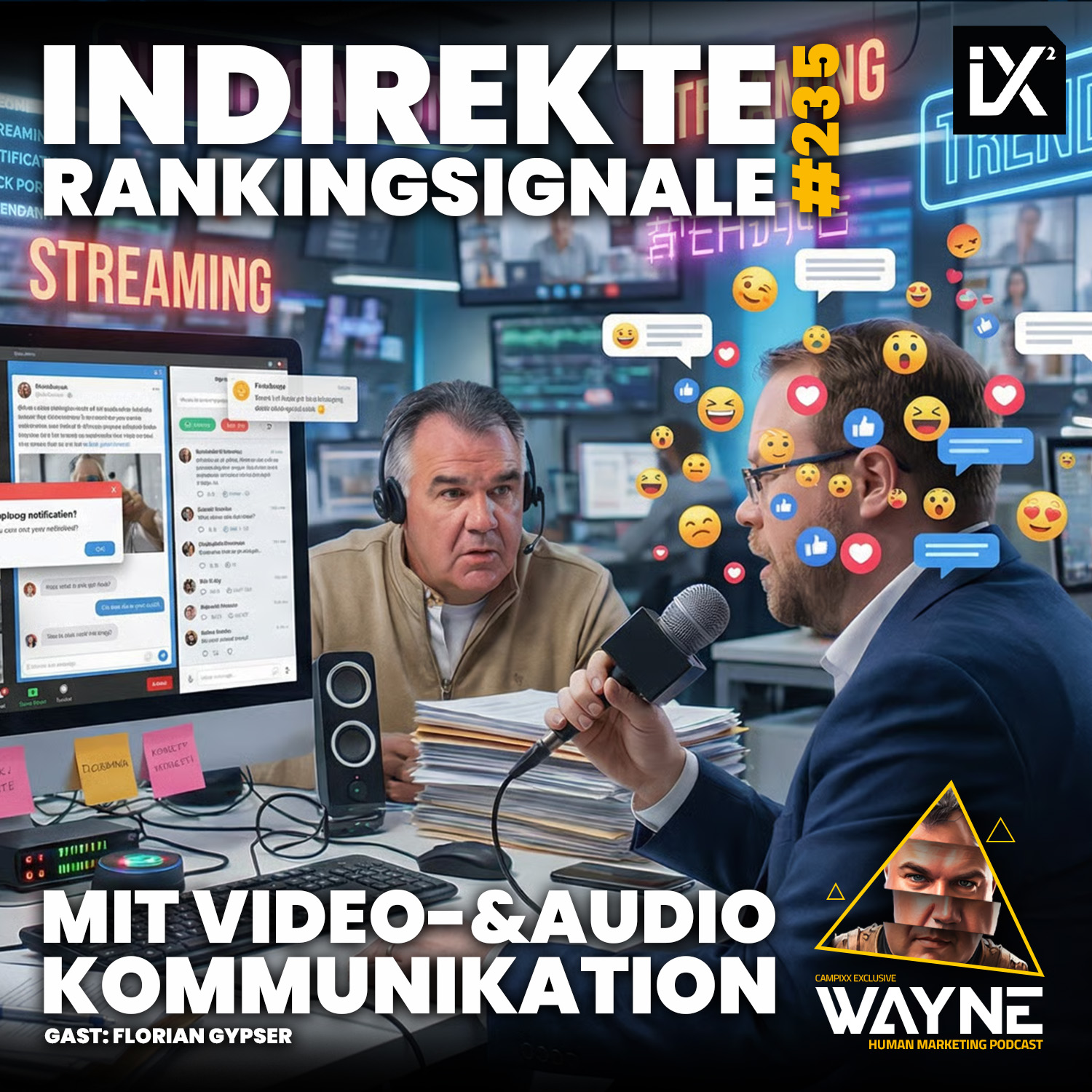 Indirekte Rankingsignale mit Video- & Audiokommunikation | Florian Gypser | WAYNE #235 episode artwork