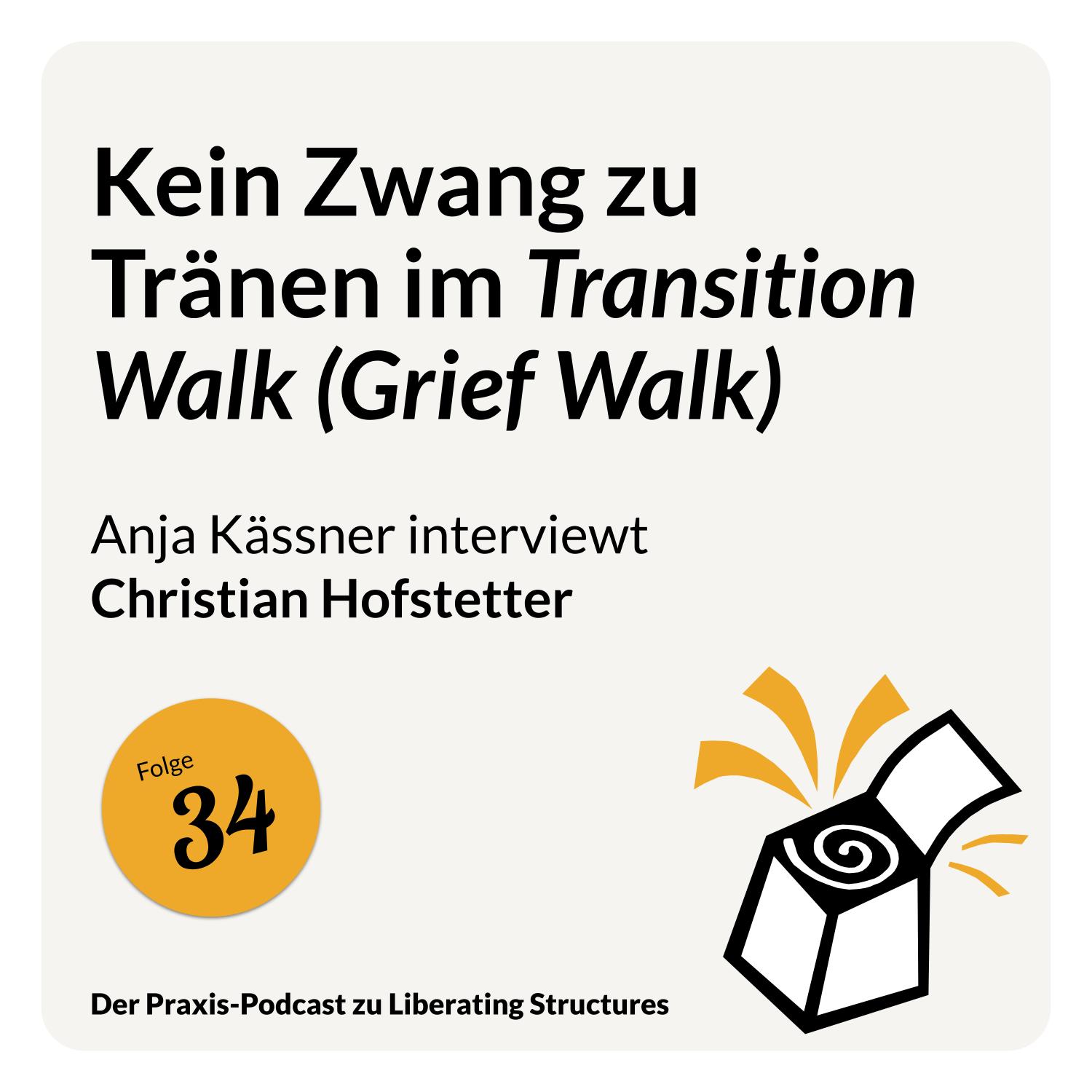 Kein Zwang zu Tränen im Transition Walk (Grief Walk)