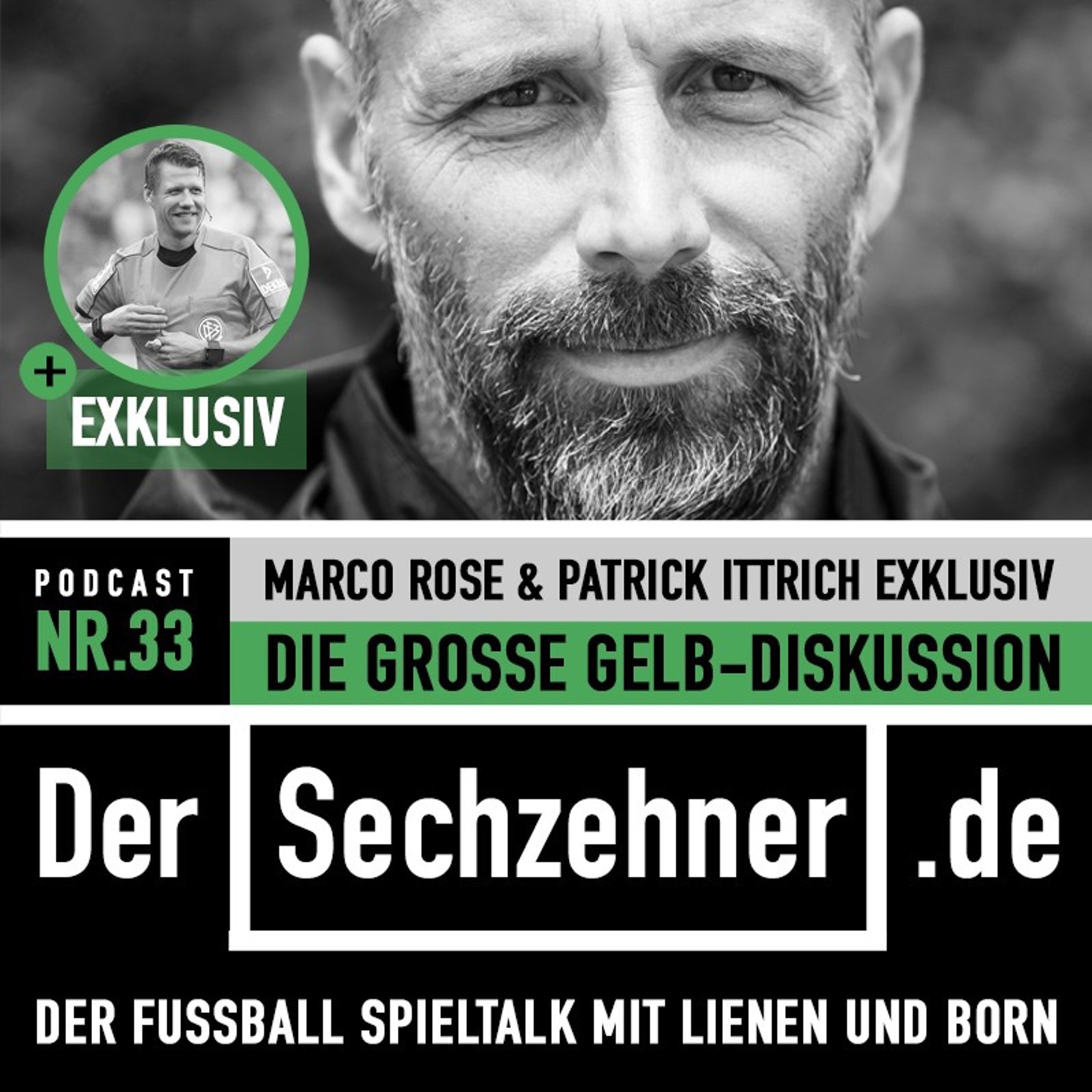 Die Gelb-Debatte: Marco Rose und Patrick Ittrich im Sechzehner No.33