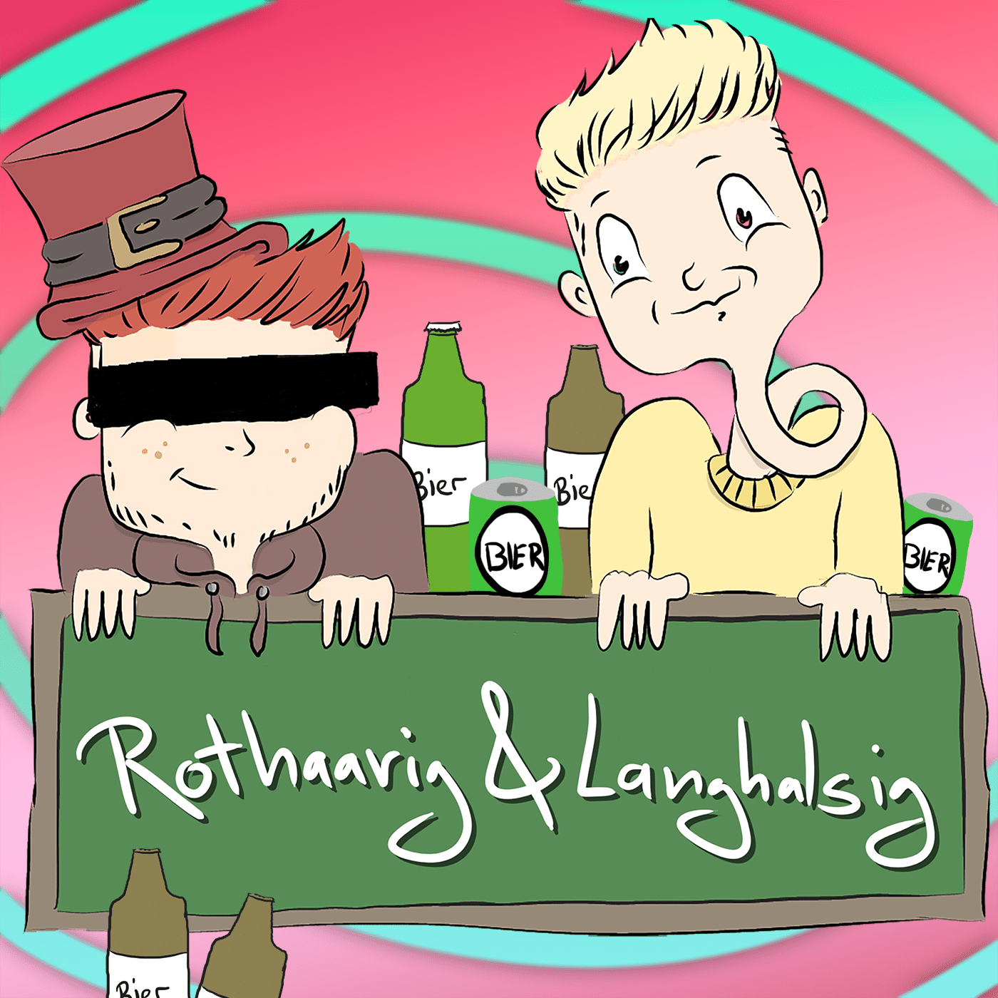 Rothaarig und Langhalsig