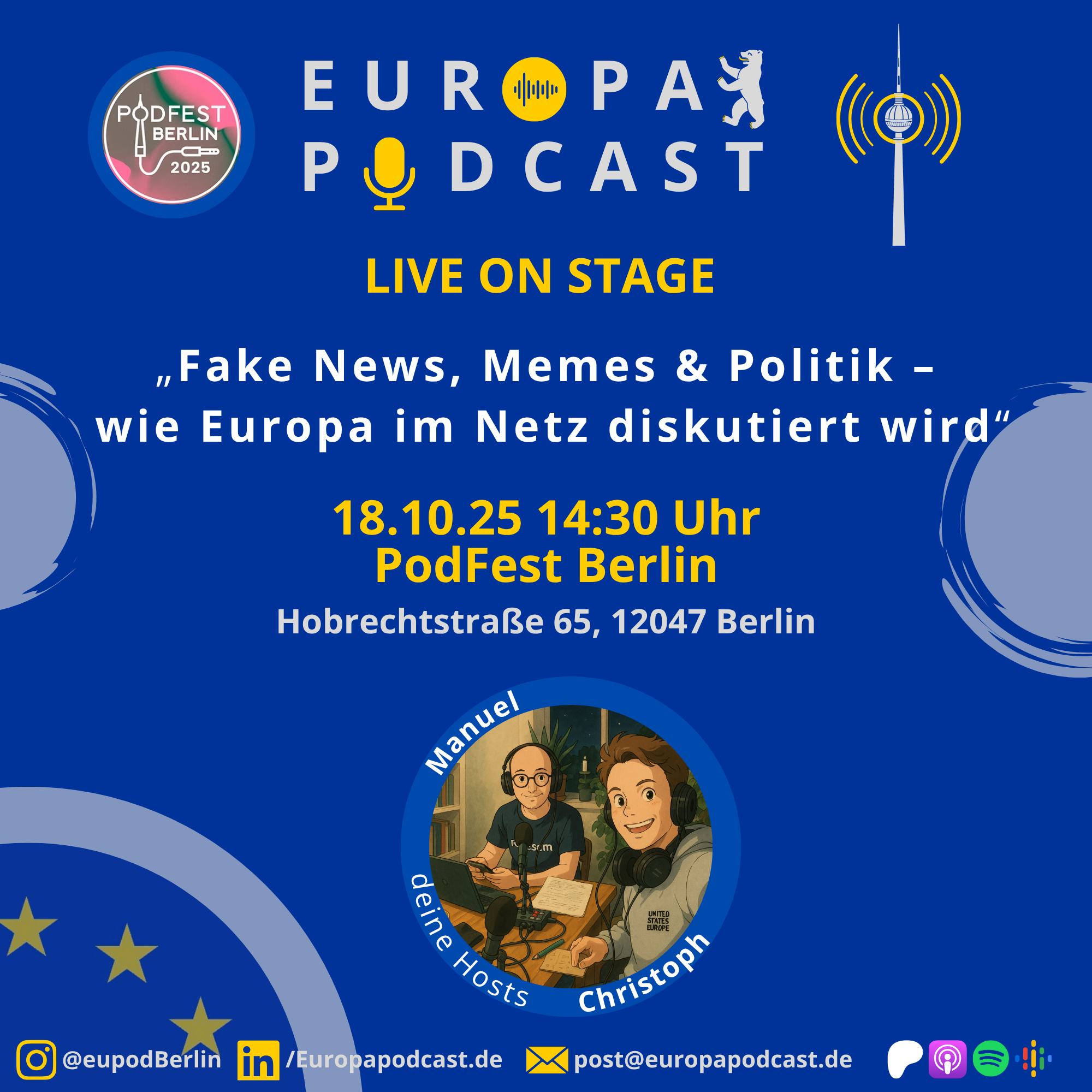 Ankündigung: Europapodcast live auf dem PodFest Berlin 2025 episode artwork