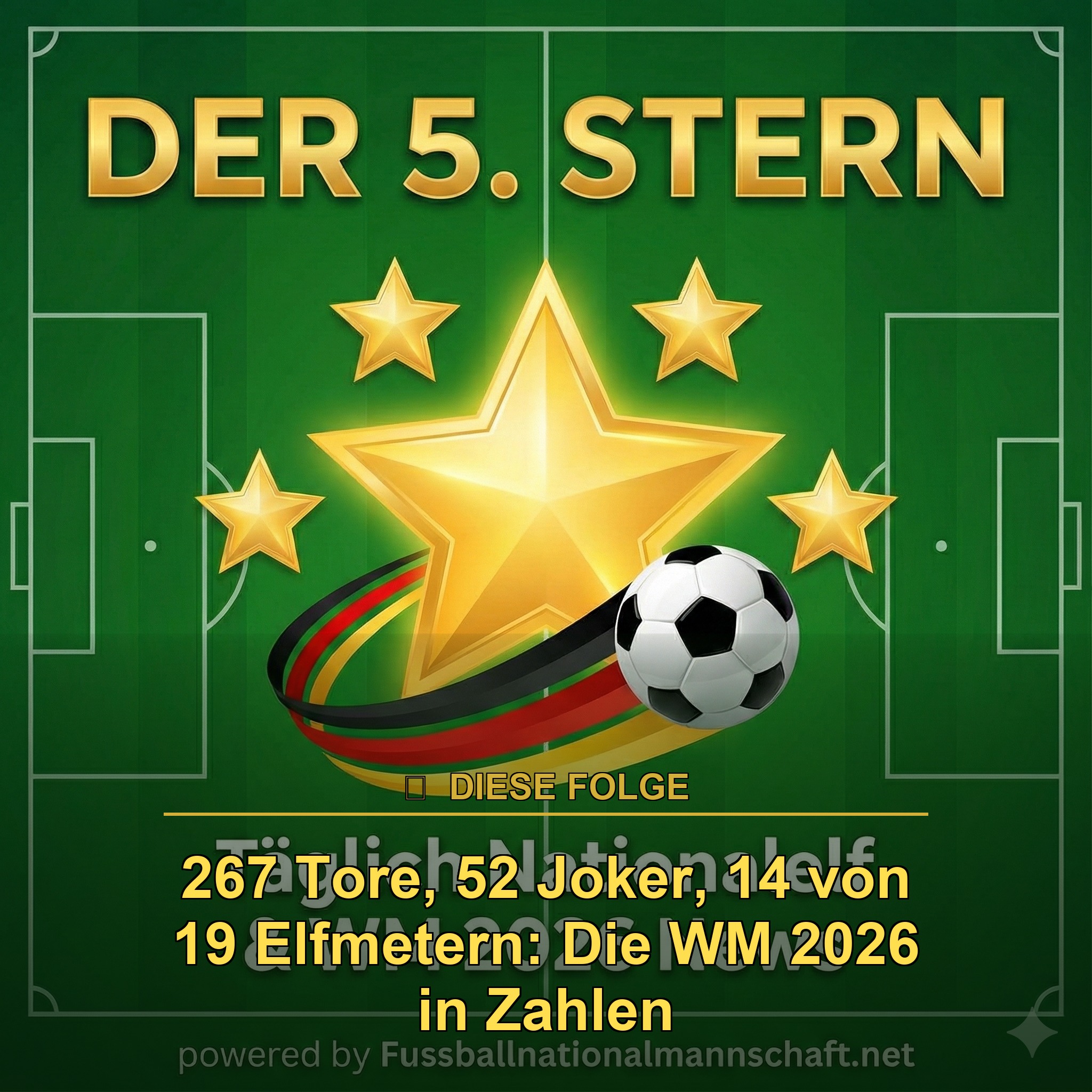 267 Tore, 52 Joker, 14 von 19 Elfmetern: Die WM 2026 in Zahlen episode artwork