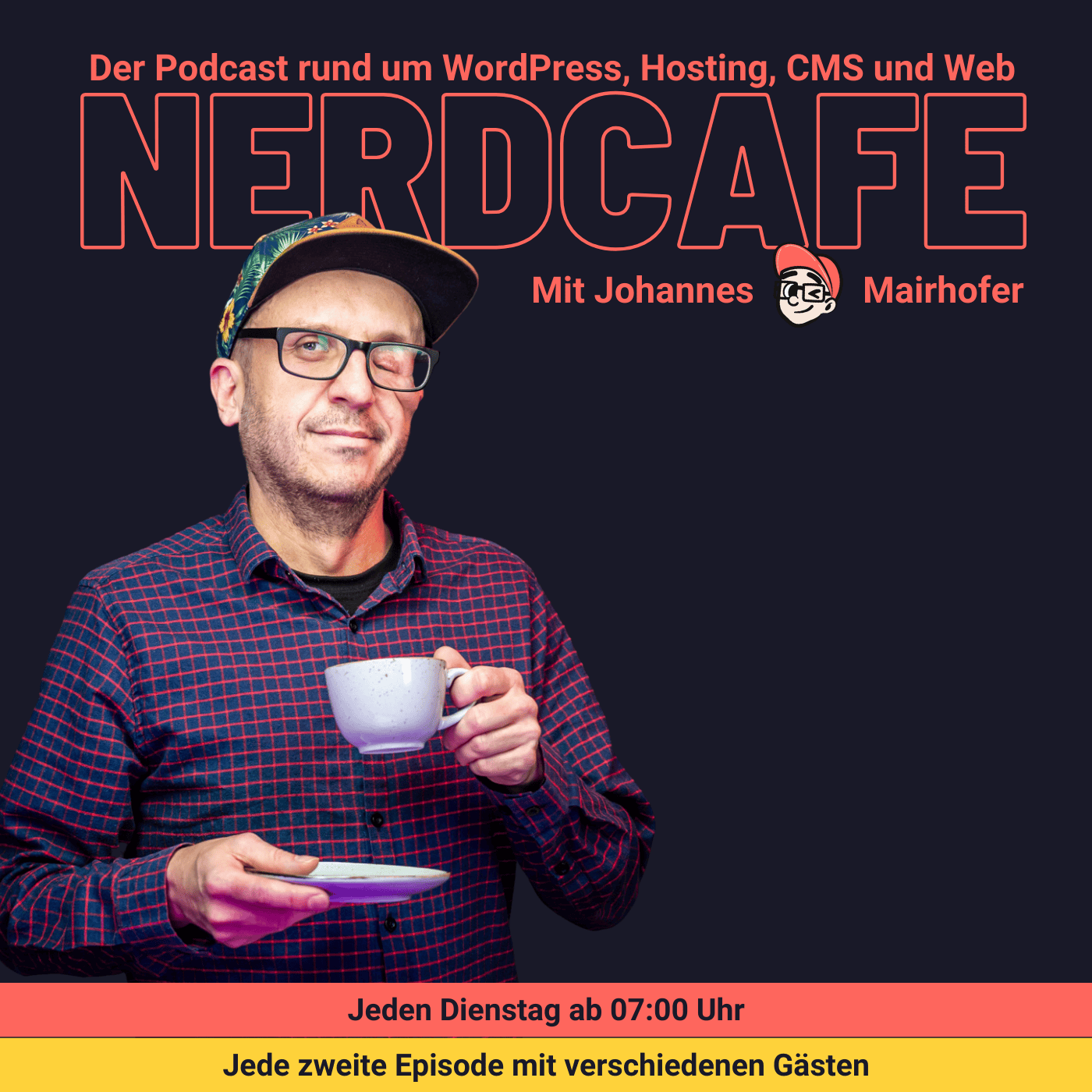 nerdcafe. Der Podcast rund um WordPress, Hosting, CMS und Web.