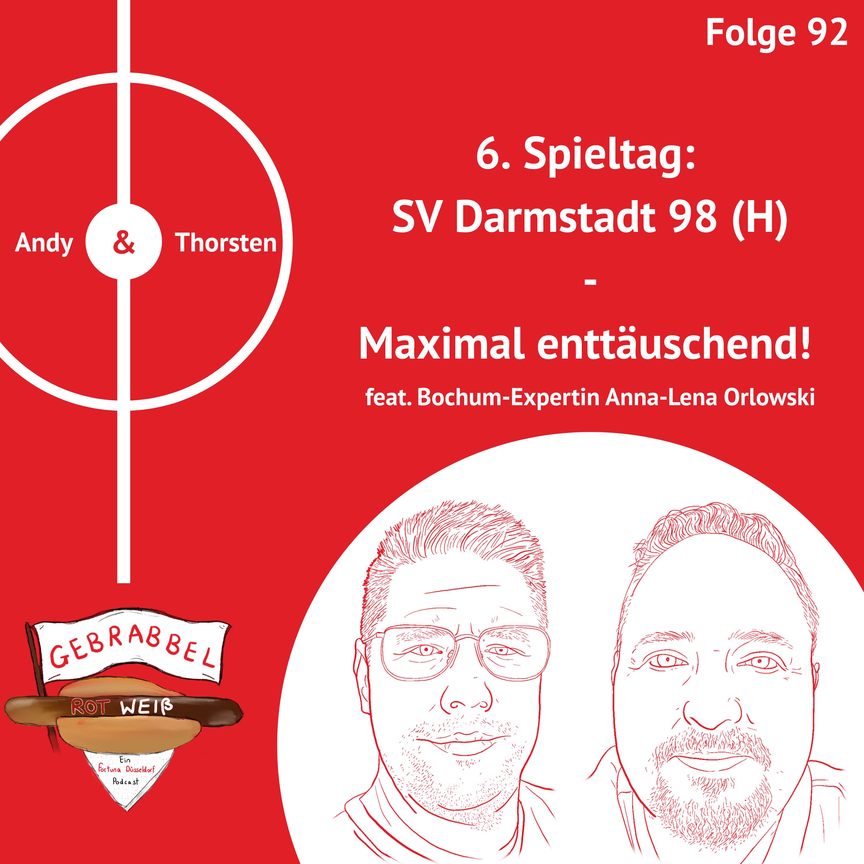#092: 6. Spieltag: SV Darmstadt 98 (H) – Maximal enttäuschend! feat. Bochum-Expertin Anna-Lena Orlowski episode artwork