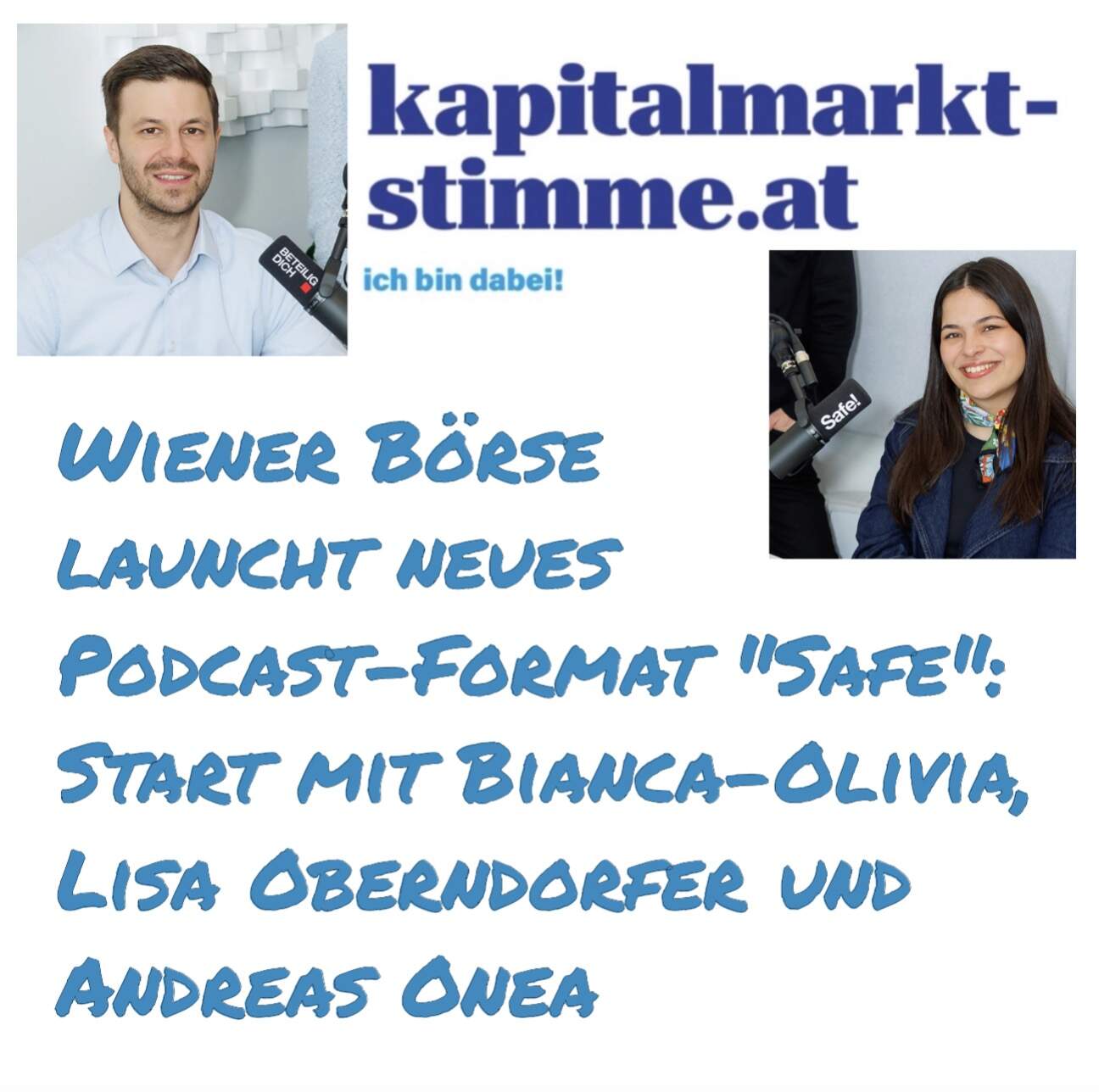 Kapitalmarkt-stimme.at daily voice: Bianca-Olivia, Elisabeth Oberndorfer und Andreas Onea reden mit der Wiener Börse übers Investieren