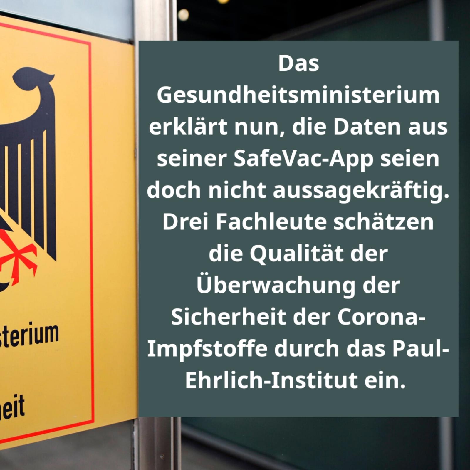 SafeVac-Nebenwirkungsdaten laut Ministerium nicht aussagekräftig