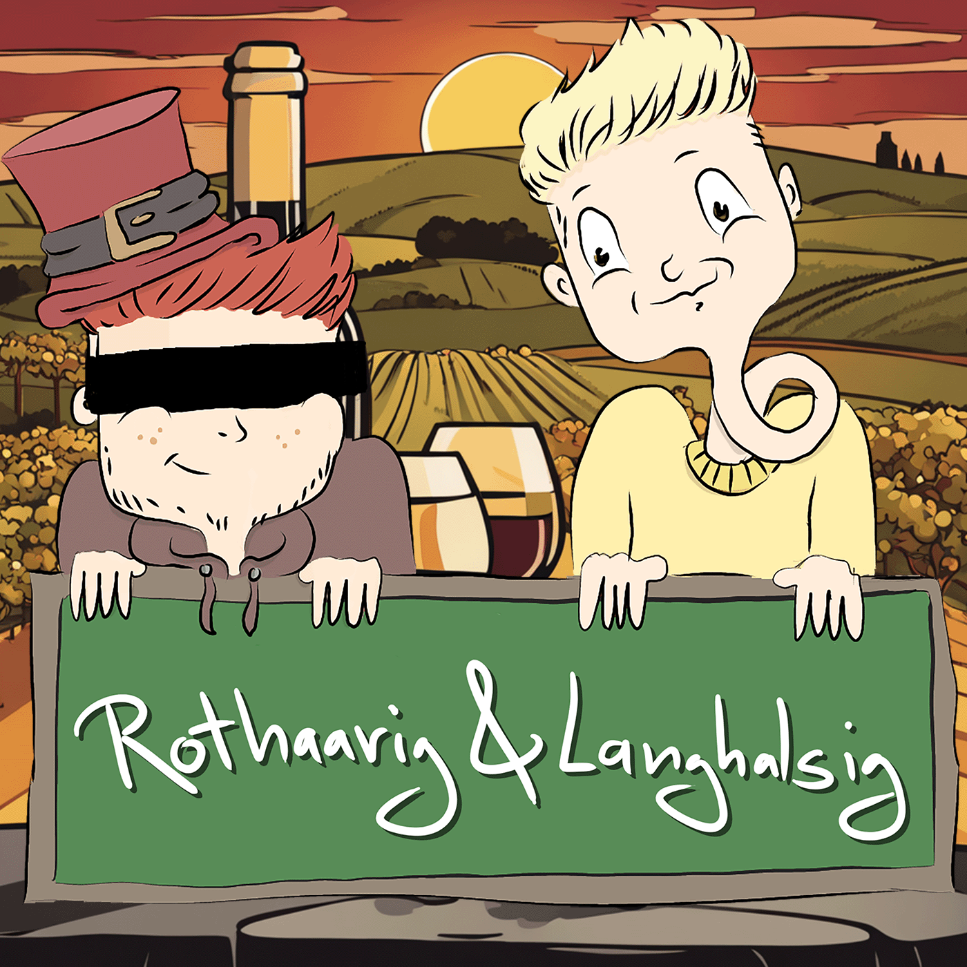 Rothaarig und Langhalsig