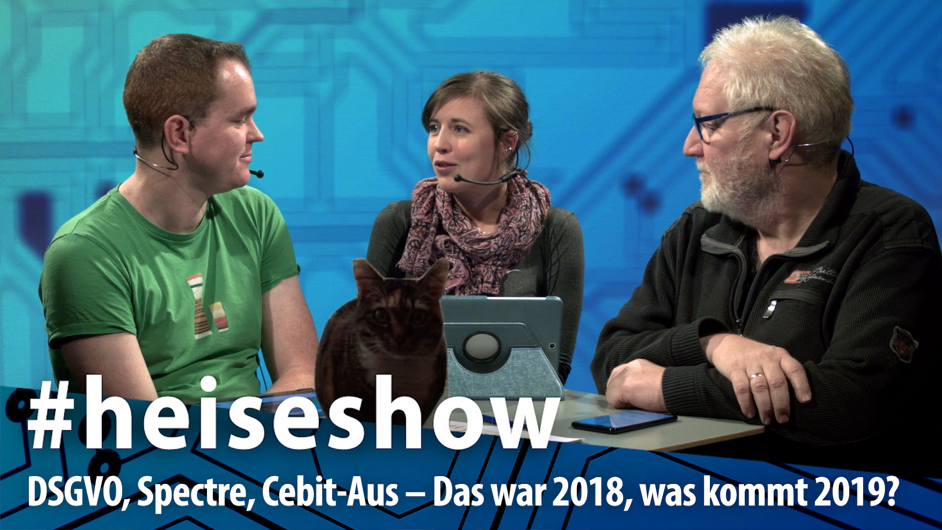 #heiseshow: DSGVO, Spectre, Cebit-Aus – Das war 2018, was kommt 2019?