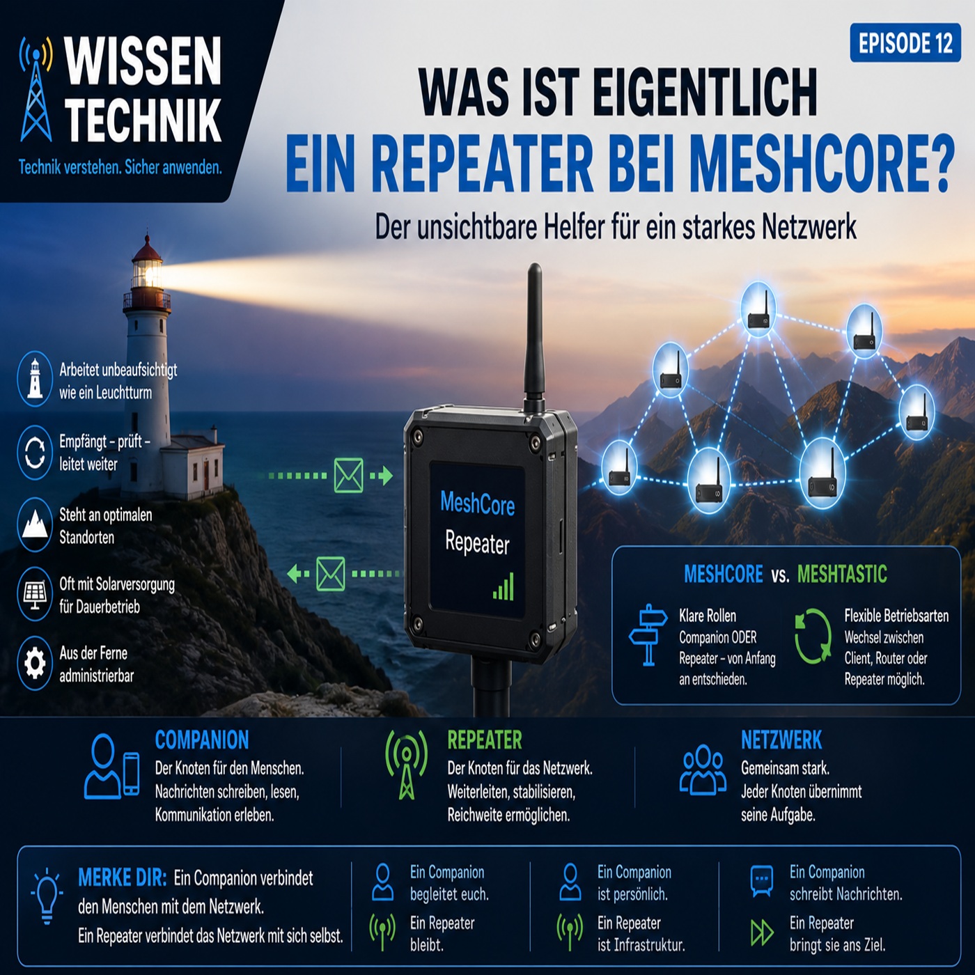 WISSEN TECHNIK - MeshCore & Meshtastic - 12. Episode