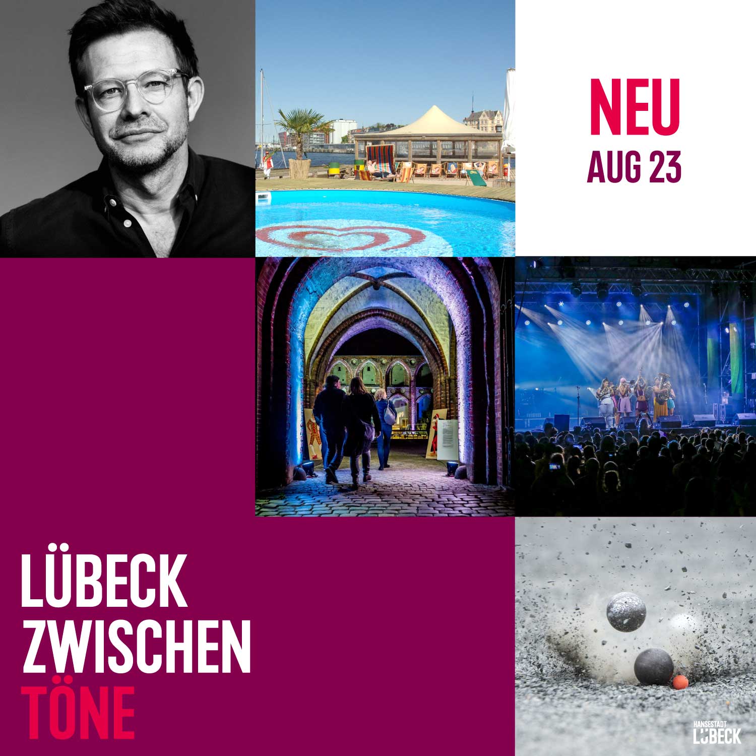 Florian Illies, Boule, Strandsalon, Open-Air und Nachts ins Museum im August in Lübeck