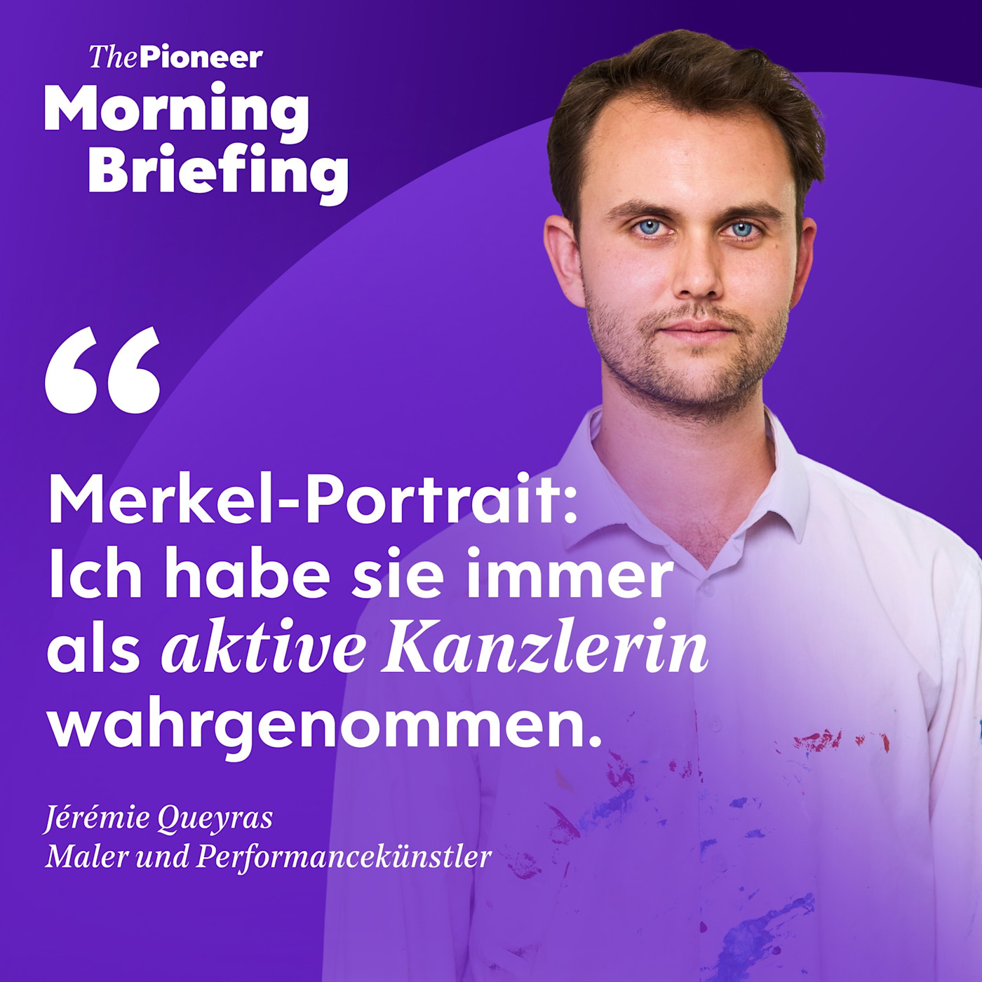 Jérémie Queyras: der Mann, der Merkel malte | Trumps zwei Gesichter | Nikola Tesla episode artwork