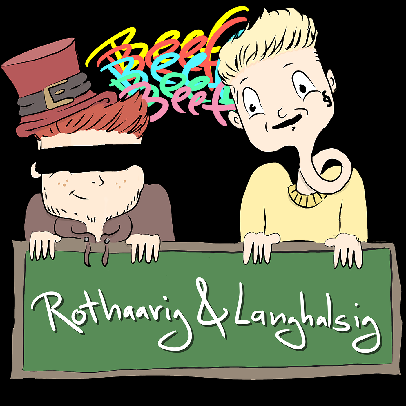 Rothaarig und Langhalsig