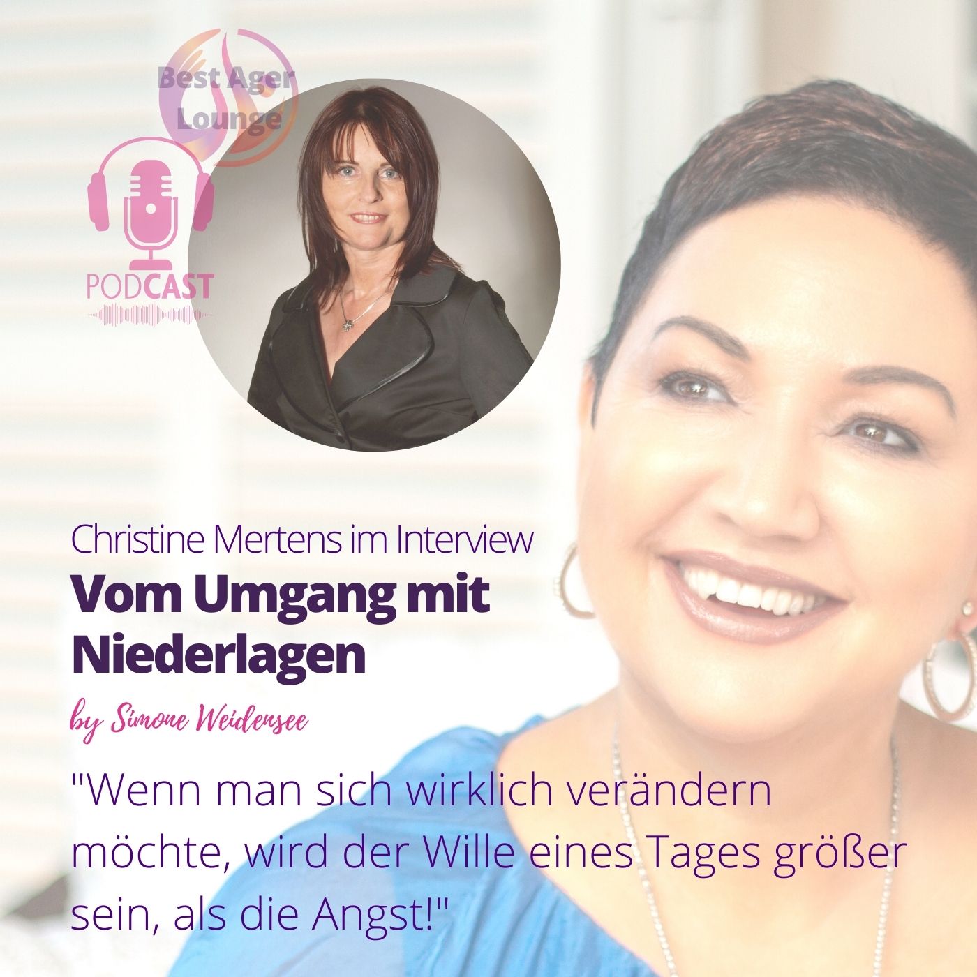Best Ager Lounge- Sichtbarkeit für Frauen in der Lebensmitte- Podcast Ü50-Lifestyle50Plus