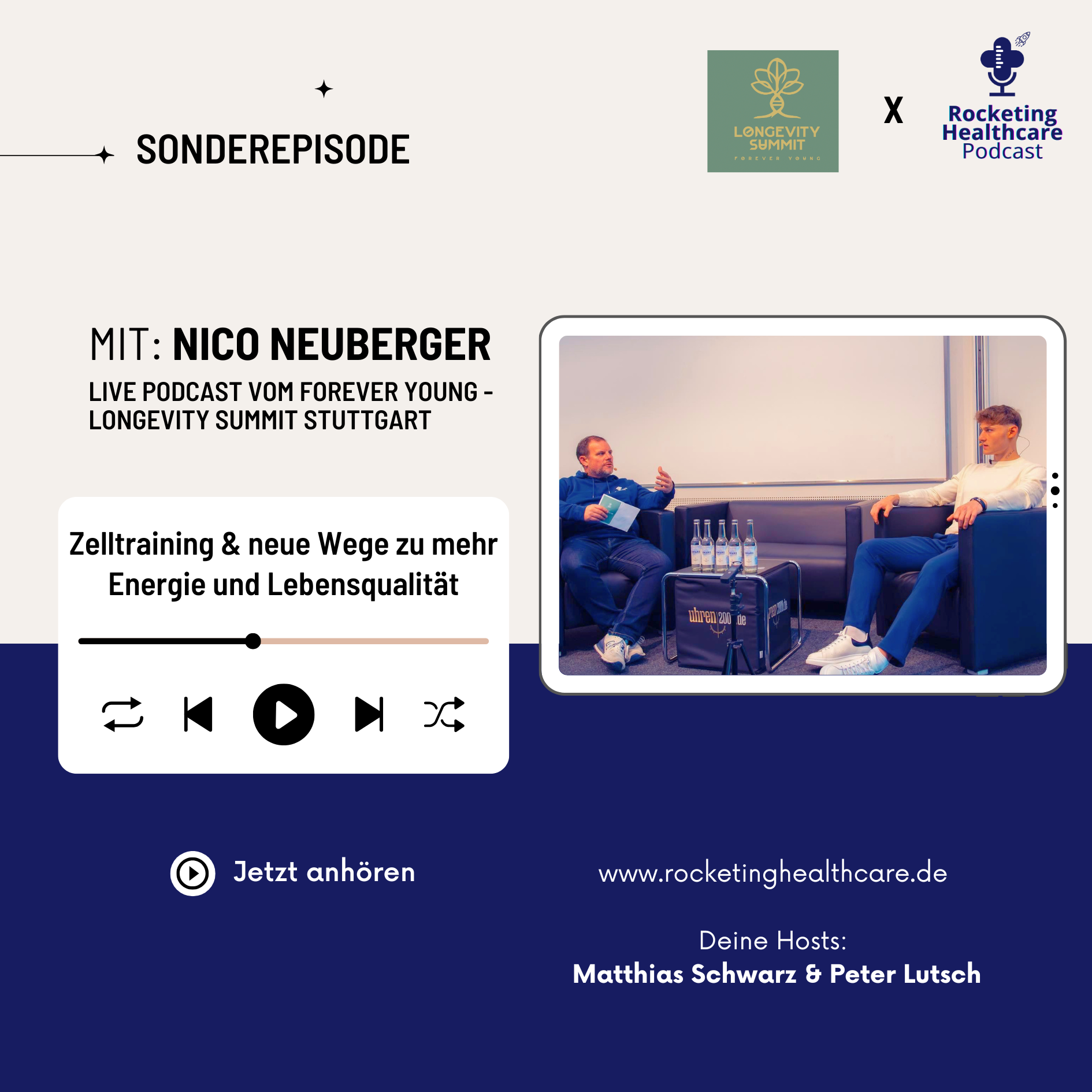 Live-Podcast Longevity Summit Stuttgart: Zelltraining, Leistungsfähigkeit & Zellgesundheit episode artwork