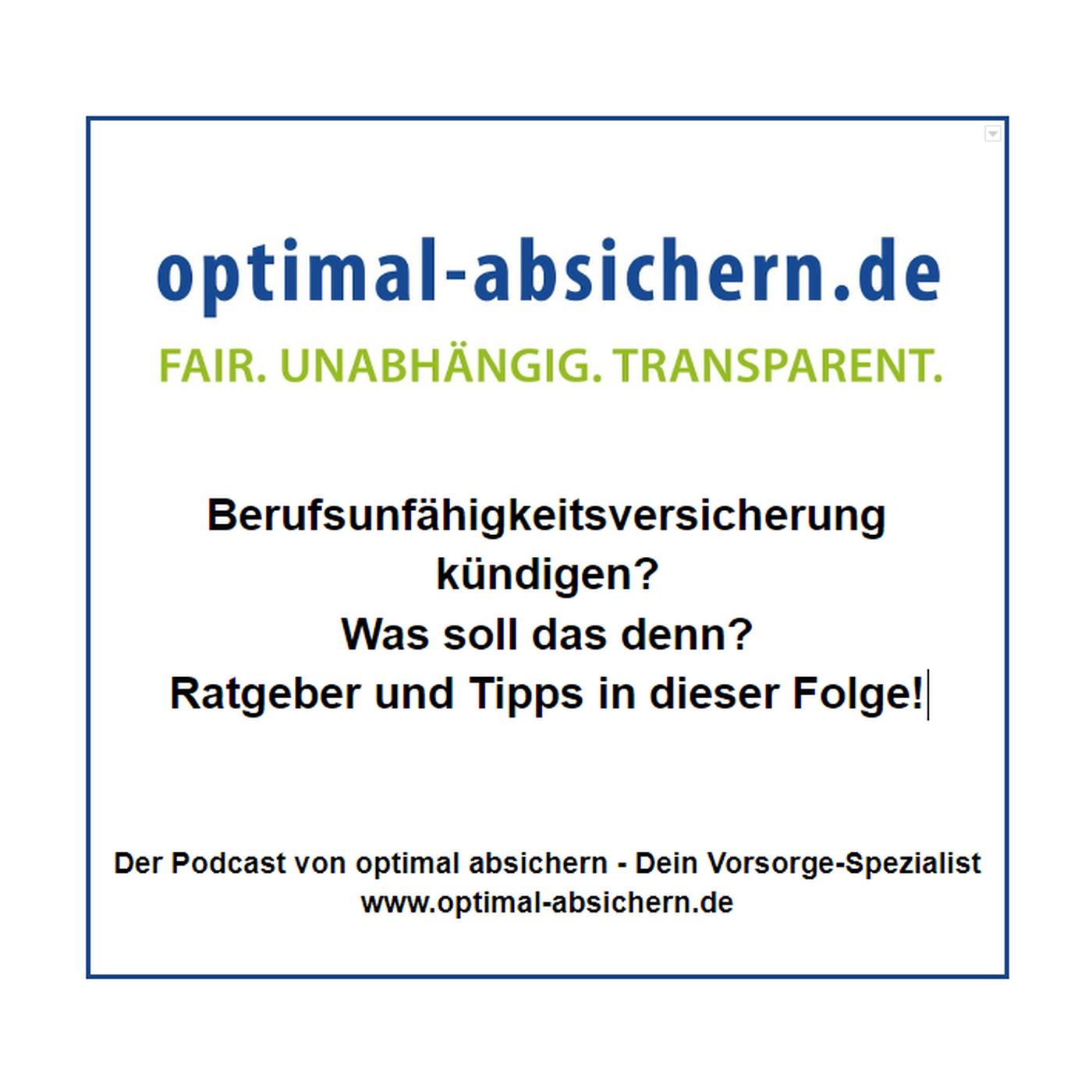 Berufsunfähigkeitsversicherung Kündigung Berufsunfähigkeitsversicherung Kündigung