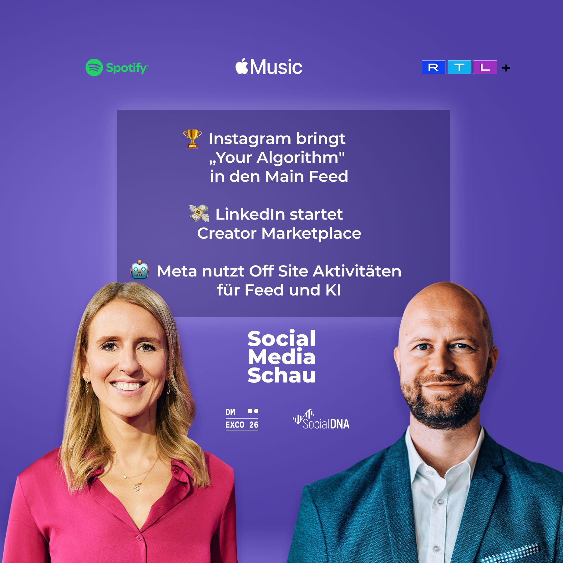 Instagram gibt Nutzern mehr Kontrolle | LinkedIn startet Creator Marketplace | Meta personalisiert mit Off-Site-D #SMS09 episode artwork