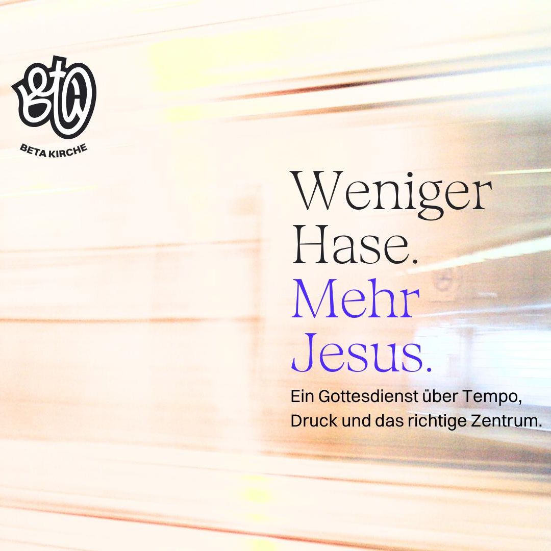 Gottesdienst | "Weniger Hase, mehr Jesus" - Ein Gottesdienst über Tempo, Druck und das richtige Zentrum.