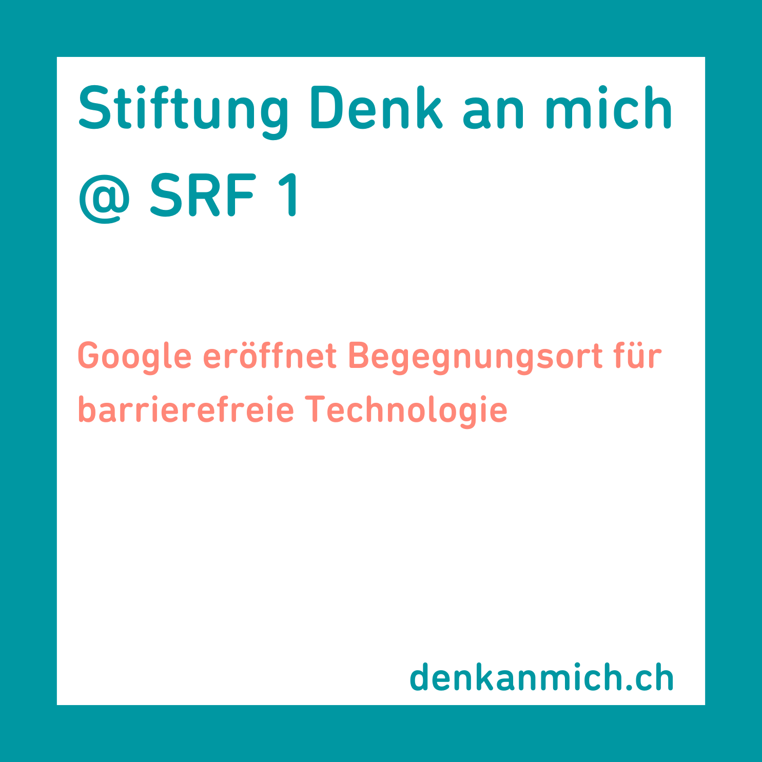 Stiftung Denk an mich auf SRF 1