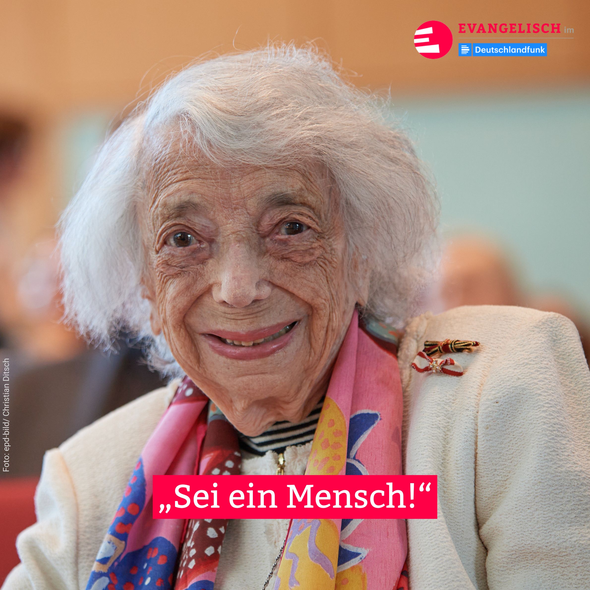"Sei ein Mensch!"