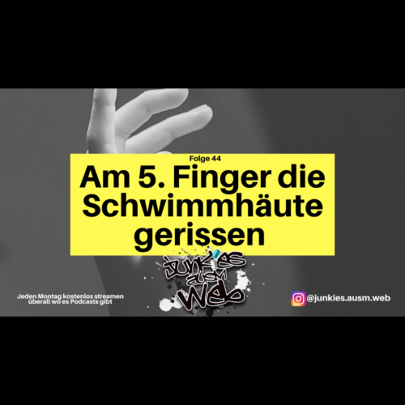 Am 5. Finger die Schwimmhäute gerissen